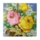 Autumn Floral Bouquet Waterverf Tegeltje (Voorkant)