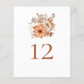 Autumn Floral Bouquet Wedingnummer (Achterkant)