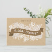 Autumn Floral Bridal Shower Invitation II Kaart (Staand voorkant)