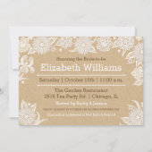 Autumn Floral Bridal Shower Invitation II Kaart (Achterkant)