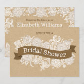 Autumn Floral Bridal Shower Invitation II Kaart (Voorkant / Achterkant)
