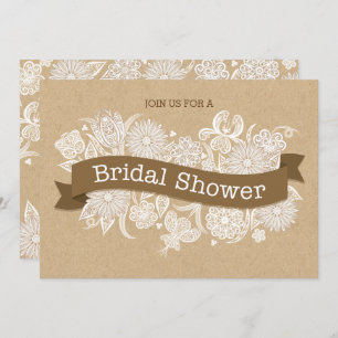 Autumn Floral Bridal Shower Invitation II Kaart