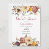 Autumn Floral Bridal Shower Kaart (Voorkant)