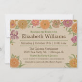 Autumn Floral Bridal Shower Kaart (Achterkant)