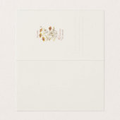 Autumn Floral Butterfly Folded Card Kaart (Binnenkant ongevouwen)