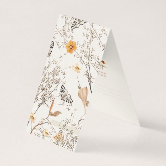 Autumn Floral Butterfly Folded Card Kaart (Voorkant)
