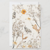 Autumn Floral Butterfly Paper Sheet (Voorkant)