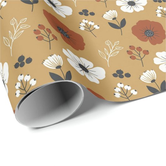 Autumn Floral Cadeaupapier (Rol Hoek)
