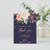 Autumn Floral Dank u Ontvang Kaart (Staand voorkant)