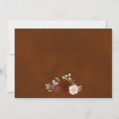 Autumn Floral Elegant Calligraphy & Photo Wedding Save The Date (Achterkant)