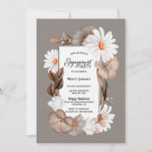 Autumn Floral Engagement Party Kaart (Voorkant)