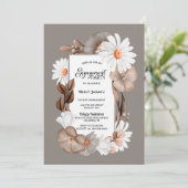 Autumn Floral Engagement Party Kaart (Staand voorkant)