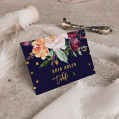 Autumn Floral Escort Place Cards Kaart