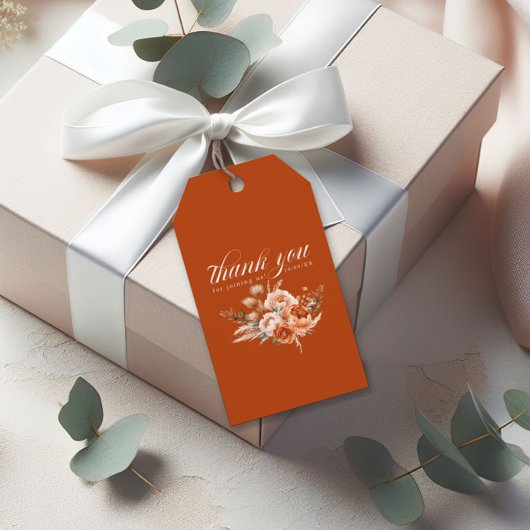 Autumn Floral Fall In Love Thank You Bridal Shower Cadeaulabel