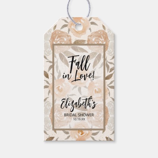 Autumn Floral Favor Cadeaulabel (Voorkant)