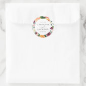 Autumn Floral Favor Dank u Ronde Sticker (Tas)