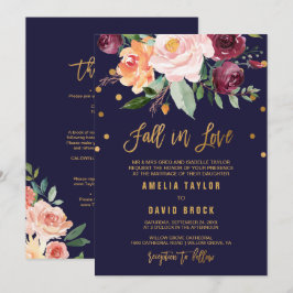 Autumn Floral Formal Herfst in Love | Detail Weddi Kaart