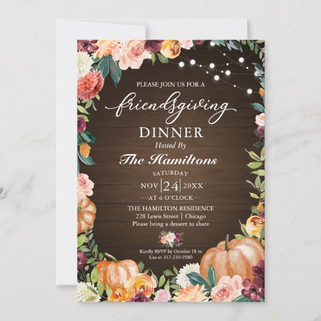 Autumn Floral Friendsgiving (Voorkant)