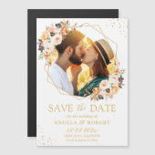 Autumn Floral Geometric Foto sparen de Magnet van  (Voorkant / Achterkant)