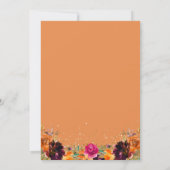 Autumn Floral Gold Glitter Save The Date (Achterkant)