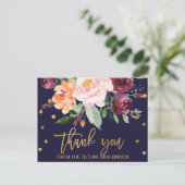 Autumn Floral Hartelijk dank Briefkaart (Staand voorkant)