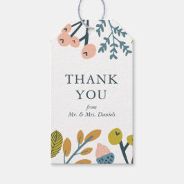 Autumn Floral Hartelijk dank Cadeaulabel