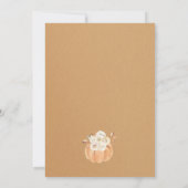 Autumn Floral Herfst Een beetje pompoen Baby showe Kaart (Achterkant)