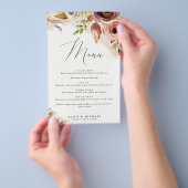 Autumn Floral, Herfst Flowers Event Dinner Menu (Hand)