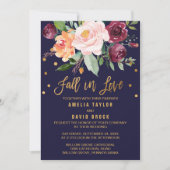 Autumn Floral | Herfst in Love Wedding Kaart (Voorkant)
