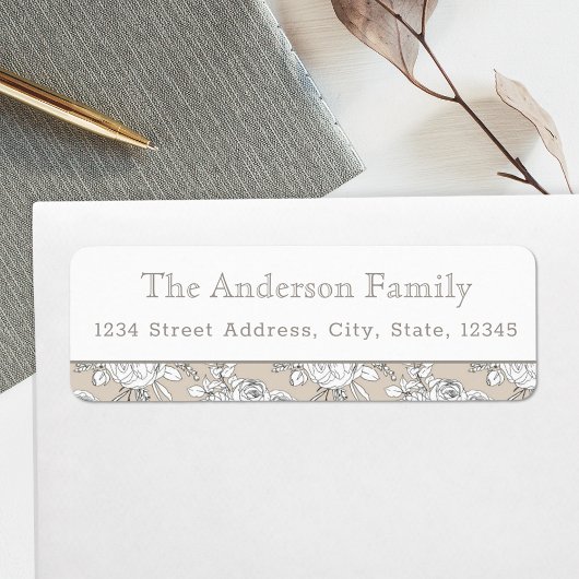 Autumn Floral het Etiketten van het Adres van de T