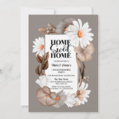 Autumn Floral Home Sweet Home Housewarming Party Kaart (Voorkant)