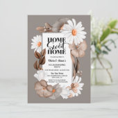Autumn Floral Home Sweet Home Housewarming Party Kaart (Staand voorkant)