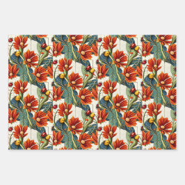 Autumn Floral Inpakpapier Vel