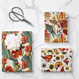 Autumn Floral Inpakpapier Vel