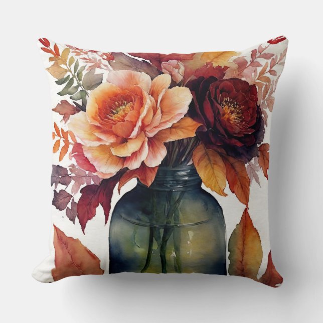 Autumn Floral Kussen (Voorkant)