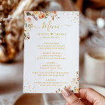 Autumn Floral Leaves Boho Chic Wedding Dinner Menu<br><div class="desc">De herfst Floral laat Boho Chic Wedding Dinner Menu. Voor verdere aanpassing,  te klikken gelieve de "pas verder"verbinding aan en ons ontwerphulpmiddel te gebruiken om deze sjabloon te wijzigen. Neem contact met me op als je hulp of overeenkomende objecten nodig hebt.</div>