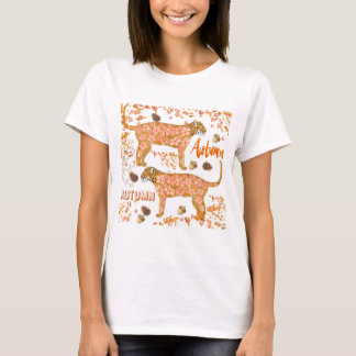 Autumn Floral Leopard T-shirt