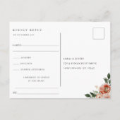 Autumn Floral Lijst Wedding RSVP Song Request Uitnodiging Briefkaart (Achterkant)