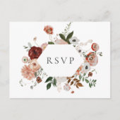 Autumn Floral Lijst Wedding RSVP Song Request Uitnodiging Briefkaart (Voorkant)