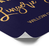 Autumn Floral Lingerie Shower Welkom Poster (Hoek)