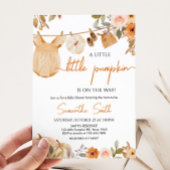 Autumn Floral Little Pumpkin Baby shower Kaart