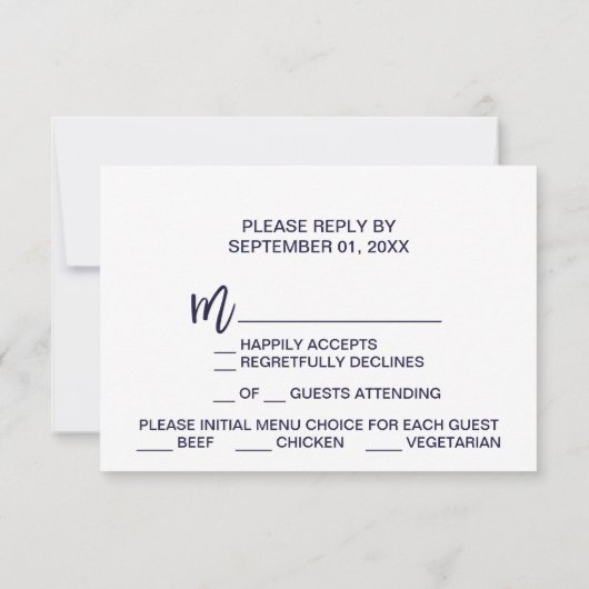 Autumn Floral Menu Keuze RSVP-kaart (Achterkant)