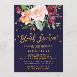 Autumn Floral met een bridale rugleuning Kaart