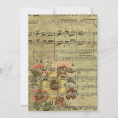 Autumn Floral Music Wedding Uitnodiging (Achterkant)