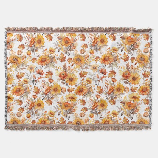 Autumn Floral Pattern Deken (Voorkant)