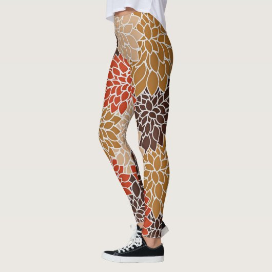 Autumn floral pattern leggings (Links)