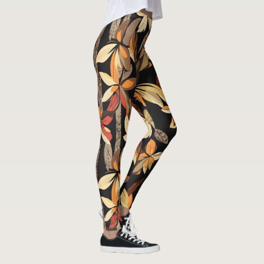 Autumn Floral Pattern Leggings (Rechts)