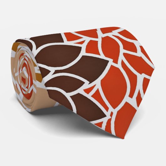 Autumn Floral Pattern Stropdas (Opgerold)