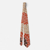 Autumn Floral Pattern Stropdas (Achterkant)