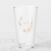 Autumn floral personalized glas (Achterkant)